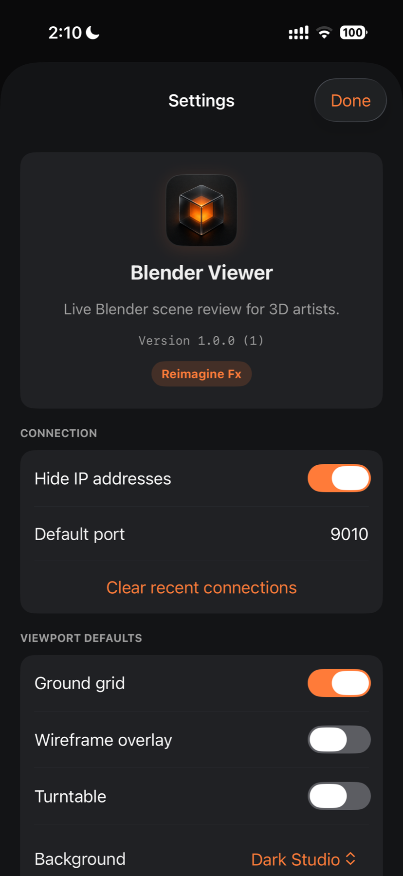 Persistent rendering and privacy settings in Blender Viewer