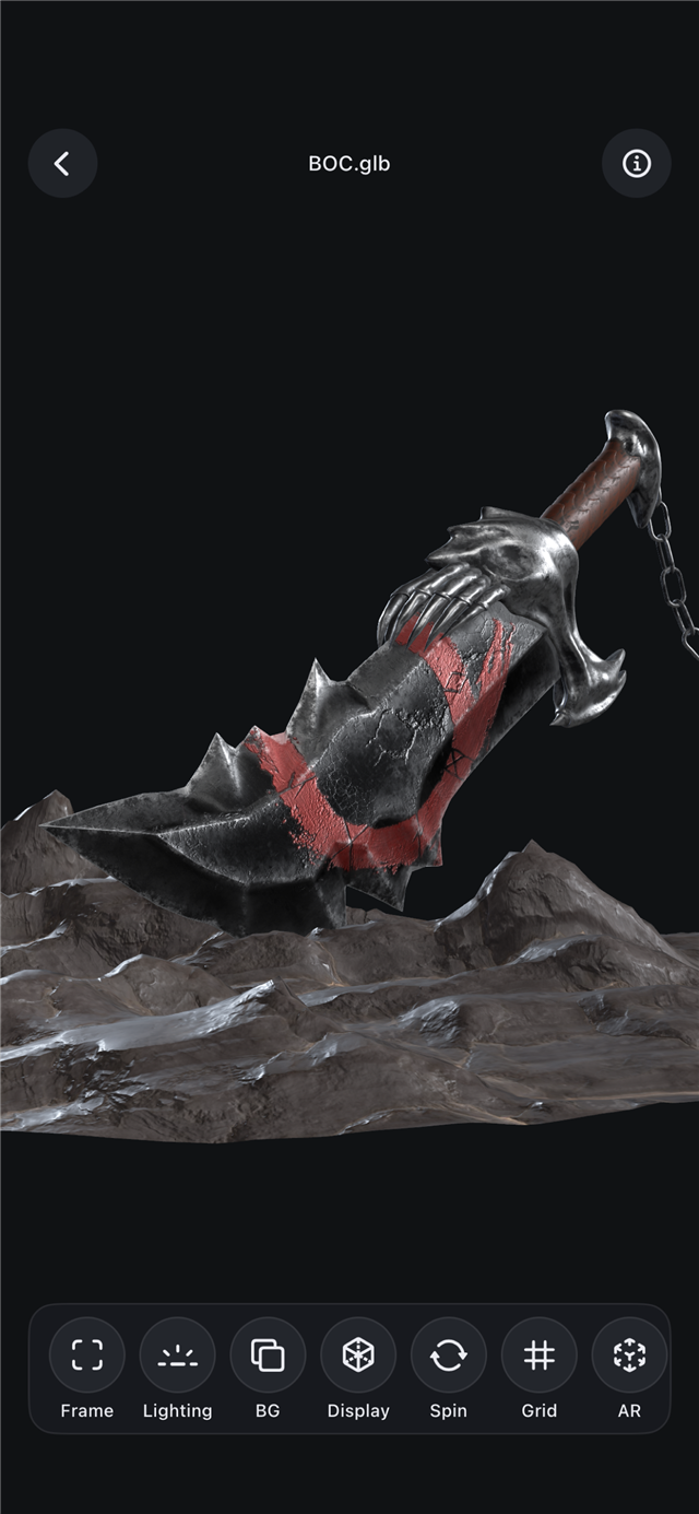 3D model in the viewport